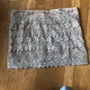 Woman’s lace champagne skirt size 9-10